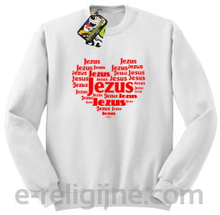 Jesus Serduszko z napisami - bluza STANDARD