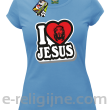 I love Jesus StickStyle - koszulka damska błękitna
