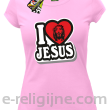 I love Jesus StickStyle - koszulka damska różowa