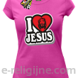 I love Jesus StickStyle - koszulka damska fuksja