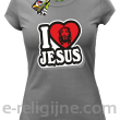 I love Jesus StickStyle - koszulka damska szara