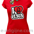 I love Jesus StickStyle - koszulka damska czerwona