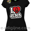 I love Jesus StickStyle - koszulka damska czarna