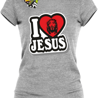 I love Jesus StickStyle - koszulka damska 
