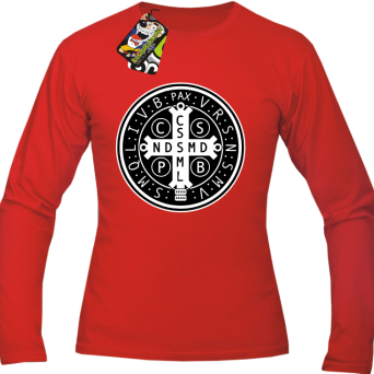 Krzyż Świętego Benedykta - Cross Saint Benedict - longsleeve męski 