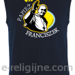 Papież Franciszek Pope Francis Bądźcie Błogosławieni - Bezrękawnik męski granatowy 