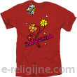 Babunia - kwiatuszki trzy - Koszulka standardowa  czerwona 