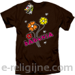 Babunia - kwiatuszki trzy - Koszulka standardowa brązowa 