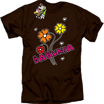 Babunia - kwiatuszki trzy - Koszulka standardowa