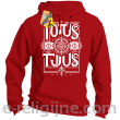 Totus Tuus - Bluza męska standard z kapturem czerwony