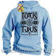 Totus Tuus - Bluza męska standard z kapturem błękitny