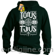 Totus Tuus - Bluza męska standard z kapturem butelkowy