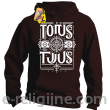 Totus Tuus - Bluza męska standard z kapturem brązowy