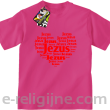 Jesus Serduszko z napisami - koszulka dziecięca -12