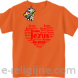 Jesus Serduszko z napisami - koszulka dziecięca -14
