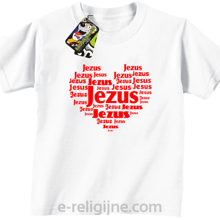 Jesus Serduszko z napisami - koszulka dziecięca -4