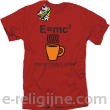 E=mc2 - energy = milk*coffee2 - Koszulka męska czerwona 
