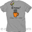 E=mc2 - energy = milk*coffee2 - Koszulka męska  melanż 
