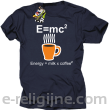 E=mc2 - energy = milk*coffee2 - Koszulka męska  granatowa 