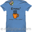 E=mc2 - energy = milk*coffee2 - Koszulka męska  błękitna 