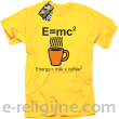 E=mc2 - energy = milk*coffee2 - Koszulka męska żółta 