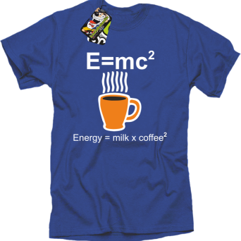 E=mc2 - energy = milk*coffee2 - Koszulka męska 