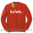 Katolik napis z symbolami - Bluza męska standard bez kaptura czerwona 