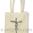 Jesus pisany krzyżem - torba na zakupy - 2