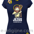 Jezus Pasterzem mym jest - koszulka damska granatowy