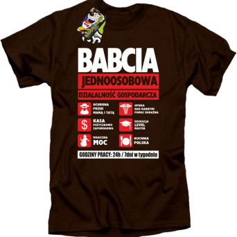 BABCIA - Jednoosobowa działalność gospodarcza - Koszulka standardowa