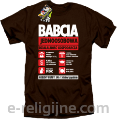 BABCIA - Jednoosobowa działalność gospodarcza - Koszulka standardowa
