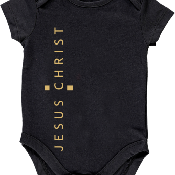 JESUS CHRIST Cross pionowy napis - body dziecięce