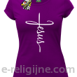 Jesus pisany krzyżem - koszulka damska - 8