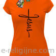 Jesus pisany krzyżem - koszulka damska - 12