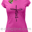 Jesus pisany krzyżem - koszulka damska - 14