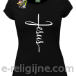 Jesus pisany krzyżem - koszulka damska - 3