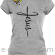 Jesus pisany krzyżem - koszulka damska - 4