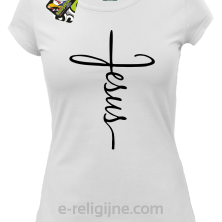 Jesus pisany krzyżem - koszulka damska - 6