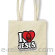 I love Jesus StickStyle - torba bawełniana beżowa