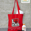 I love Jesus StickStyle - torba bawełniana czerwona