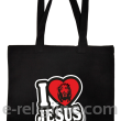 I love Jesus StickStyle - torba bawełniana czarna