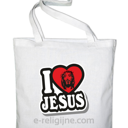 I love Jesus StickStyle - torba bawełniana biała 
