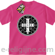 Krzyż Świętego Benedykta - Cross Saint Benedict - koszulka dziecięca różowa