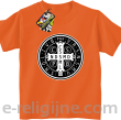 Krzyż Świętego Benedykta - Cross Saint Benedict - koszulka dziecięca pomarańczowa