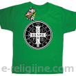 Krzyż Świętego Benedykta - Cross Saint Benedict - koszulka dziecięca zielona