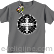 Krzyż Świętego Benedykta - Cross Saint Benedict - koszulka dziecięca szara