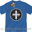 Krzyż Świętego Benedykta - Cross Saint Benedict - koszulka dziecięca niebieska