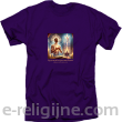 Żyje już nie ja lecz życie we mnie Chrystus list do Galatów - Koszulka męska  fioletowy