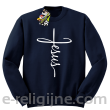 Jesus pisany krzyżem - bluza męska STANDARD -6 
