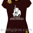 Pokolenie Jana Pawła II Wymagajcie od Siebie - koszulka damska brązowa 
